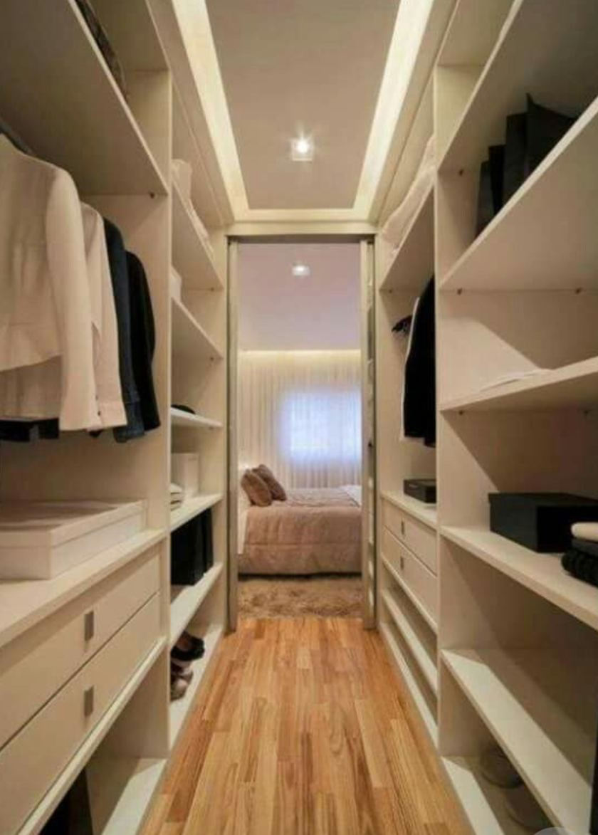 П-образная гардеробная комната в спальню Ачинск
