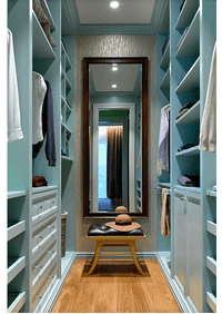 Параллельная гардеробная комната с большим зеркалом Ачинск